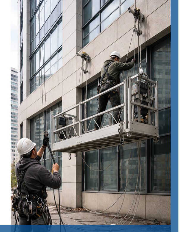 Монтаж и подъем фасадной люльки в Гудермесе от 12296 р. | ВЫСОТНИК-Гдр