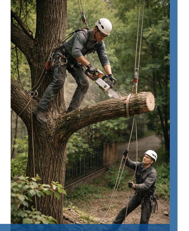 Спил деревьев альпинистами в Гудермесе от 8198 р. | ВЫСОТНИК-Гдр