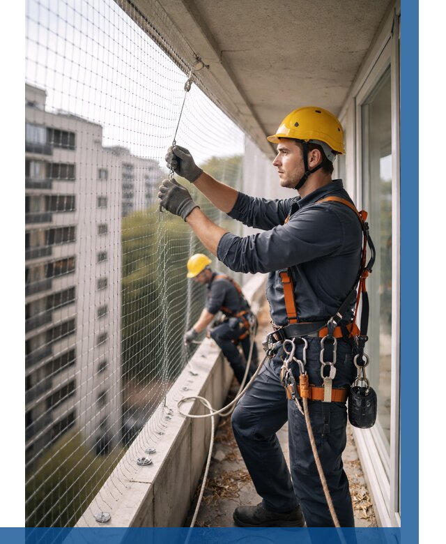 Монтаж сетки от птиц в Гудермесе от 4611 р. | ВЫСОТНИК-Гдр